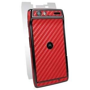 Motorola Droid RAZR XT912 XT 912 Cell Phone Red Carbon Fiber Texture 