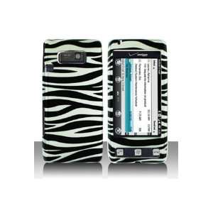 com Crystal Hard BLACK With ZEBRA Design Faceplate Cover Case Shield 