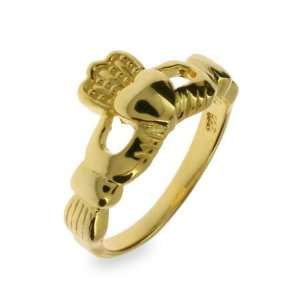  Gold Vermeil Sterling Silver Claddagh Ring Size 7 (Sizes 5 
