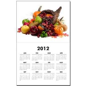  Calendar Print w Current Year Thanksgiving Cornucopia W 