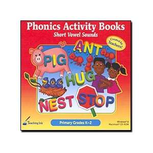  Phonics Activity Books Short Vowel Sounds (Grades K 2 