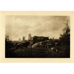 Photogravure Albert Cuyp Cattle Landscape Herdsmen Sleeping Livestock 