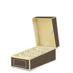   Card File Box, Dividers A to Z, Brown (3230010)