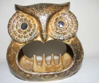 VTG Larson Era OMC JAPAN Pottery OWL INCENSE HOLDER  