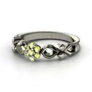  Corsage Ring, Sterling Silver Ring with Peridot Jewelry