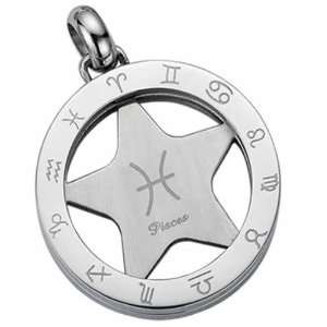 Gorgeous Stainless Steel Zodiac Sign Pendant Pisces (Stainless Steel 