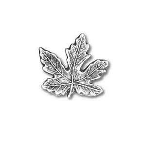 Maple Leaf Knob   Rustic Pewter   2 L P17021 PEW C