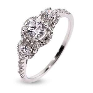   Sparkling Past, Present, Future Ring Size 9 (Sizes 5 8 9 Available
