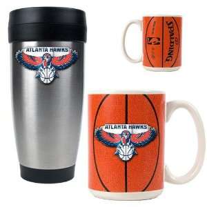 Atlanta Hawks NBA Stainless Steel Travel Tumbler & Game ball Ceramic 