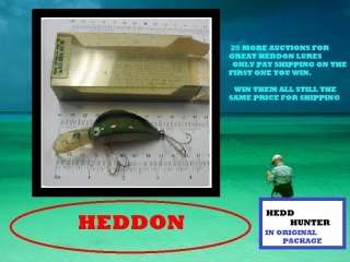 HEDDON VINTAGE FISHING LURE HEDD HUNTER W/ BOX NICE PIECE FOR 