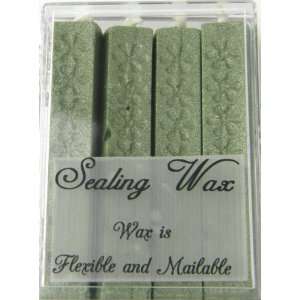  Sage Green Pearl Flexible Sealing Wax (with wick)   4 