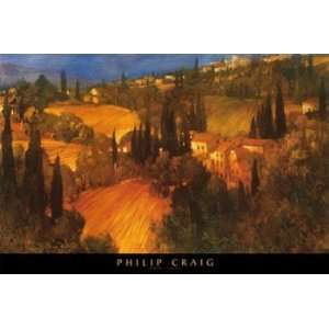   Hillside   Tuscany   Poster by Philip Craig (46 x 31)