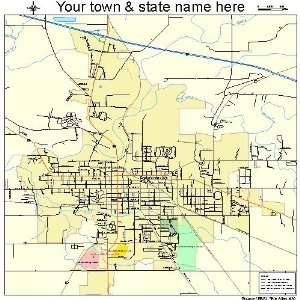  Street & Road Map of Crawfordsville, Indiana IN   Printed 