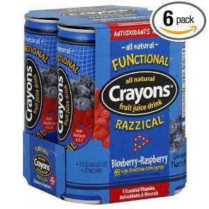 Crayons Drink, Razzical Blueberry Raspberry, 8 ounces (Pack of6 