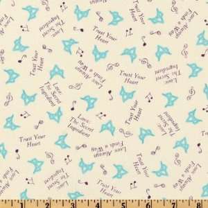   The Frog Love Phrases Cream Fabric By The Yard Arts, Crafts & Sewing