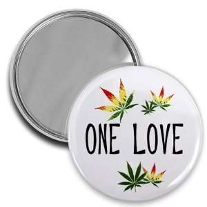  Creative Clam One Love Reggae 420 Marijuana Pot Leaf 2.25 