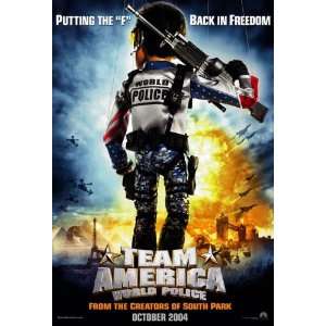  Team America, Original Double sided Advance Movie Poster 