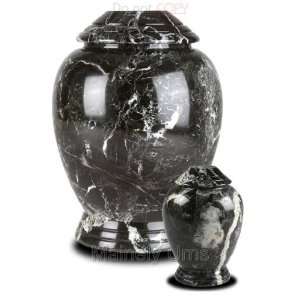  Small Black Modern Marble Cremation Urn