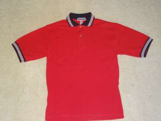   Jerzees Polo Shirt 100% Cotton Racing Checker Collar & Sleeve  