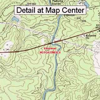 USGS Topographic Quadrangle Map   Eatonton, Georgia (Folded/Waterproof 