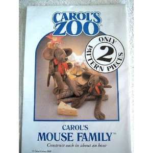  CAROLS ZOO   CAROLS MOUSE FAMILY SEWING PATTERN ONLY 2 