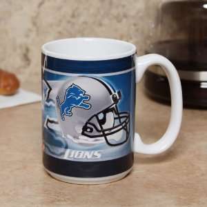  Detroit Lions Helmet Design Coffee Mug