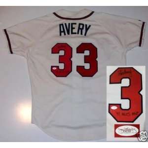 Steve Avery Atlanta Braves Signed Vintage Jersey Jsa  