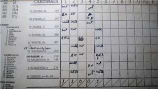 1961 St. Louis Cardinals vs San Francisco Scorecard  