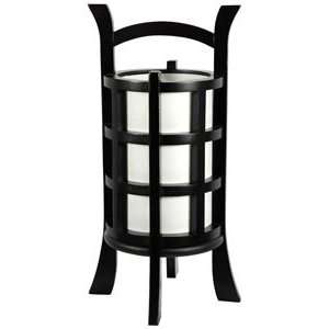   Japanese Wood/ Paper Lantern Table Lamp   Black