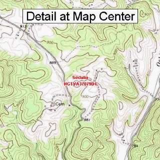   Topographic Quadrangle Map   Sedalia, Virginia (Folded/Waterproof