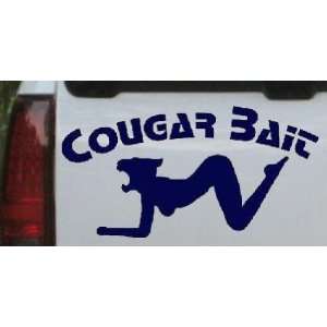 Navy 32in X 16.9in    Cougar Bait Funny Car Window Wall Laptop Decal 