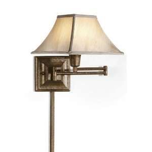 Silver / taupe Kingston Swing arm Pin up Lamp, SILVER/TAUPE, ANTIQUE 