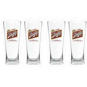  Officially Licensed Schlitz Beer Flared Pilsner Glass Set 