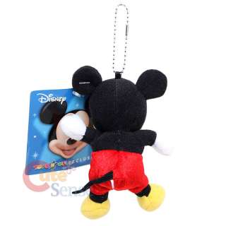 Disney Mickey Mouse 5 Mini Plush Doll Key Chain /Cell Phone Charm 