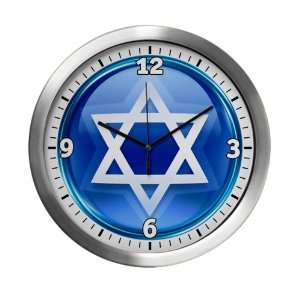  Modern Wall Clock Blue Star of David Jewish Everything 
