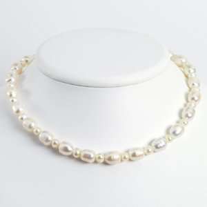  Sterling Silver Freshwater Cultured Pearl 18in Necklace 