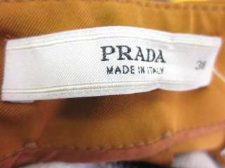   bidding on AUTHENTIC PRADA Burnt Orange Creased Pants Slacks size 38