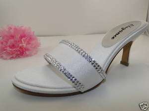Dyeable Rhinestone Prom, & Wedding Shoes Rene crepe  