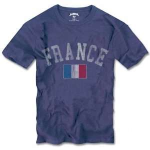   France 47 Brand Blue Vintage Scrum Country T Shirt