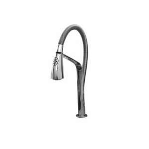 Aqua Brass Pull Down Spray Kitchen Faucet W/ Soft Touch Control & LED 