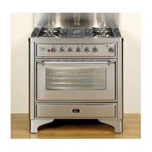   Burner Dual Fuel Range with Griddle   Stainless Steel Appliances