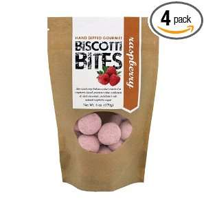 Traverse Bay Confections Biscotti Bites, Raspberry, 6 Ounce (Pack of 4 