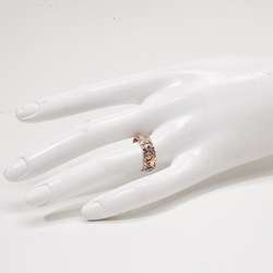 Vintage Estate Retro Ruby Tri Color 14k Gold Eternity Wedding Ring 