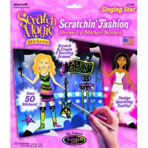  Scratch Art Scratchin Fashion Sticker Scenes Singing Star 