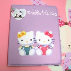 Cute Hello Kitty Leather Case Stand for Apple iPad 2   Mimi And Kitty 