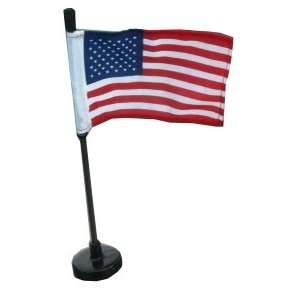  USA Car Flag with Black Magnetic Flag Pole Automotive