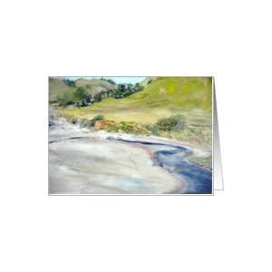  Outdoors, beach scene painting Card Health & Personal 