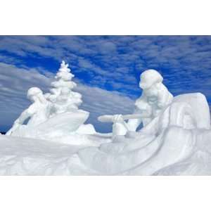 Snow Sculpture Kellys Whitewater Park at Mccall Winter Carnival. by 