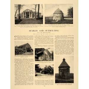  1906 Article American East Coast Stables Outbuildings 
