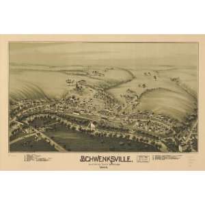  1894 map of Schwenksville, Pennsylvania
